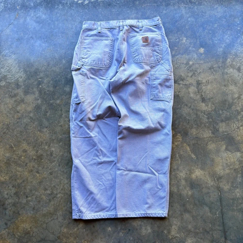 Carhartt B11 Washed Duck Work Dungaree Pants Light Purple Lavender 33x30 Mens